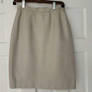 Vintage 90s Loewe’s Madrid cream leather shirt. Small- see measurements